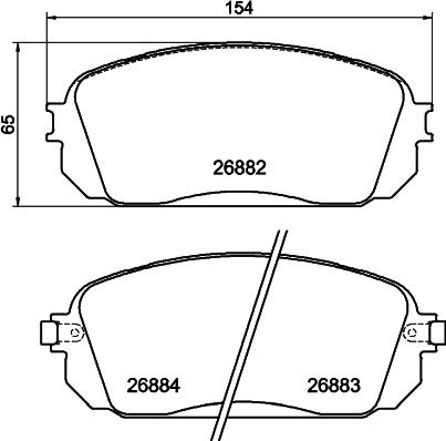 BENDIX Braking BPD2551 - Комплект спирачно феродо, дискови спирачки vvparts.bg