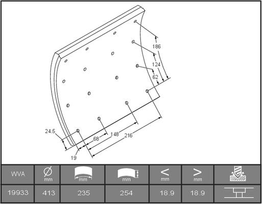 Beral 1993319000016374 - Комплект феродо за накладки, барабанни спирачки vvparts.bg