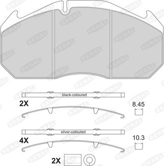 Beral 2905330004145504 - Комплект спирачно феродо, дискови спирачки vvparts.bg