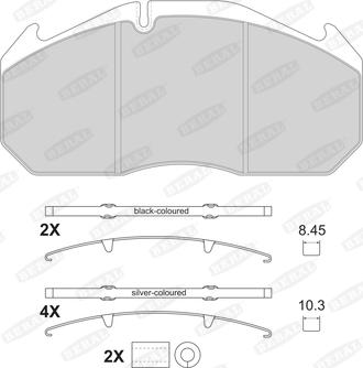 Beral 2905330004145684 - Комплект спирачно феродо, дискови спирачки vvparts.bg