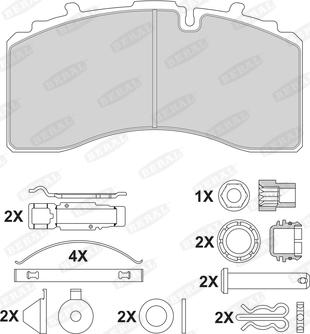 Beral 2919430004152004 - Комплект спирачно феродо, дискови спирачки vvparts.bg