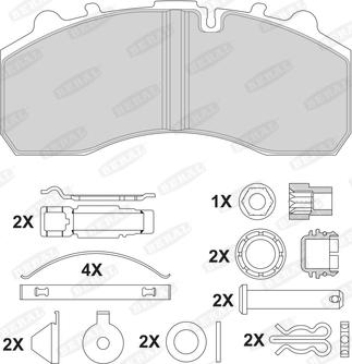 Beral 2919630004045504 - Комплект спирачно феродо, дискови спирачки vvparts.bg