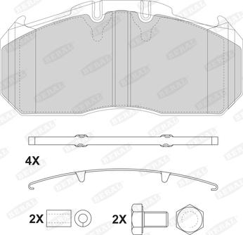 Beral 2915630004145674 - Комплект спирачно феродо, дискови спирачки vvparts.bg