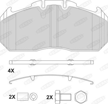 Beral 2915630004145724 - Комплект спирачно феродо, дискови спирачки vvparts.bg