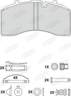 Sampa 80741 - Комплект спирачно феродо, дискови спирачки vvparts.bg