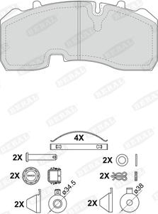 Beral 2916530004245754 - Комплект спирачно феродо, дискови спирачки vvparts.bg