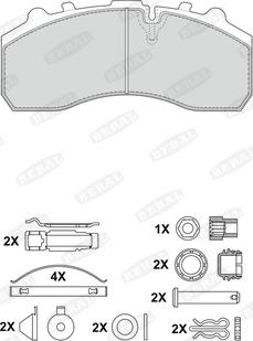 Beral 2917930004170834 - Комплект спирачно феродо, дискови спирачки vvparts.bg