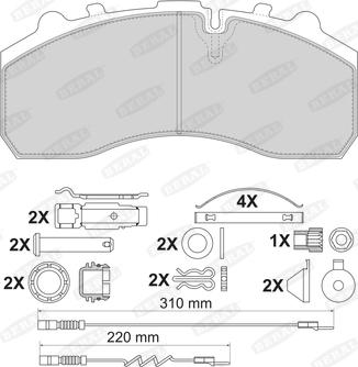 Beral 2917930004245504 - Комплект спирачно феродо, дискови спирачки vvparts.bg