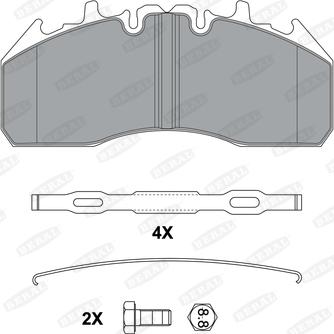 Beral 29 174 29.00 41 4567 4 - Комплект спирачно феродо, дискови спирачки vvparts.bg