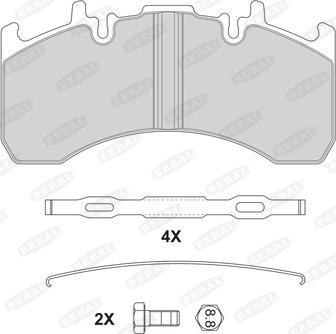 Beral 2917729004145724 - Комплект спирачно феродо, дискови спирачки vvparts.bg