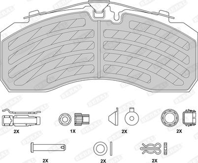 Beral 2925330004145694 - Комплект спирачно феродо, дискови спирачки vvparts.bg