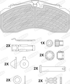 Beral 2925230004105394 - Комплект спирачно феродо, дискови спирачки vvparts.bg