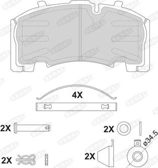 Beral 2926430004145754 - Комплект спирачно феродо, дискови спирачки vvparts.bg