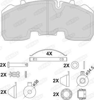 Beral 2926530004145754 - Комплект спирачно феродо, дискови спирачки vvparts.bg