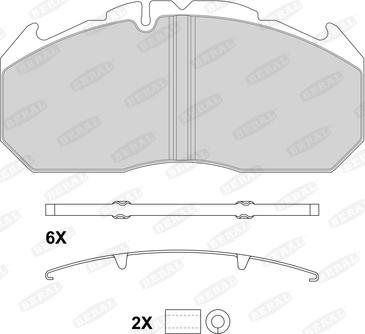 Beral 2921028004145684 - Комплект спирачно феродо, дискови спирачки vvparts.bg