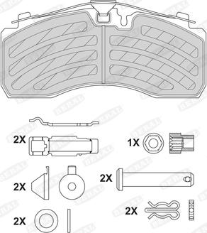 Beral BCV29257TK - Комплект спирачно феродо, дискови спирачки vvparts.bg