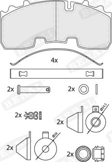 Beral BCV29265TK - Комплект спирачно феродо, дискови спирачки vvparts.bg