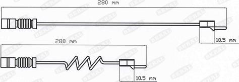 Beral FAI107 - Предупредителен контактен сензор, износване на накладките vvparts.bg