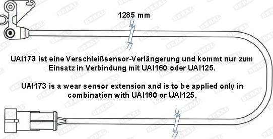 Beral UAI173 - Предупредителен контактен сензор, износване на накладките vvparts.bg
