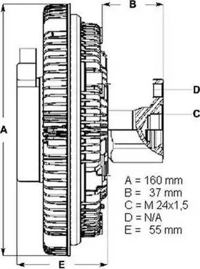 BorgWarner (BERU) LK007 - Съединител, вентилатор на радиатора vvparts.bg