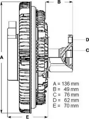 BorgWarner (BERU) LK079 - Съединител, вентилатор на радиатора vvparts.bg