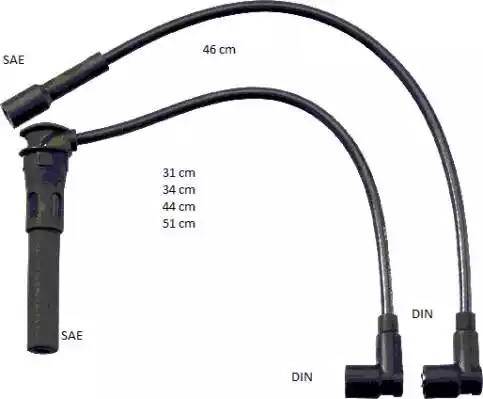 BorgWarner (BERU) ZEF1644 - Комплект запалителеи кабели vvparts.bg