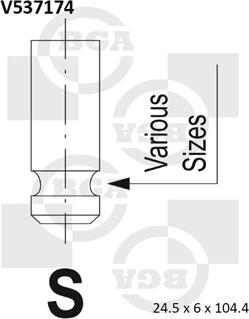 BGA V537174 - Изпускателен клапан vvparts.bg