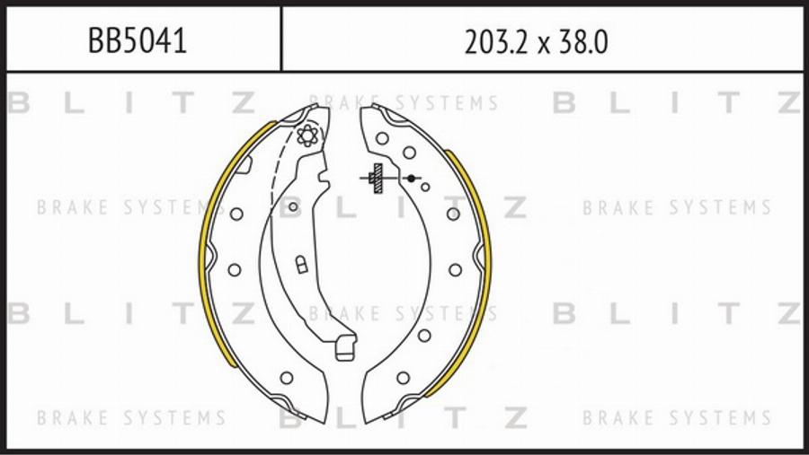 Blitz BB5041 - Комплект спирачна челюст vvparts.bg