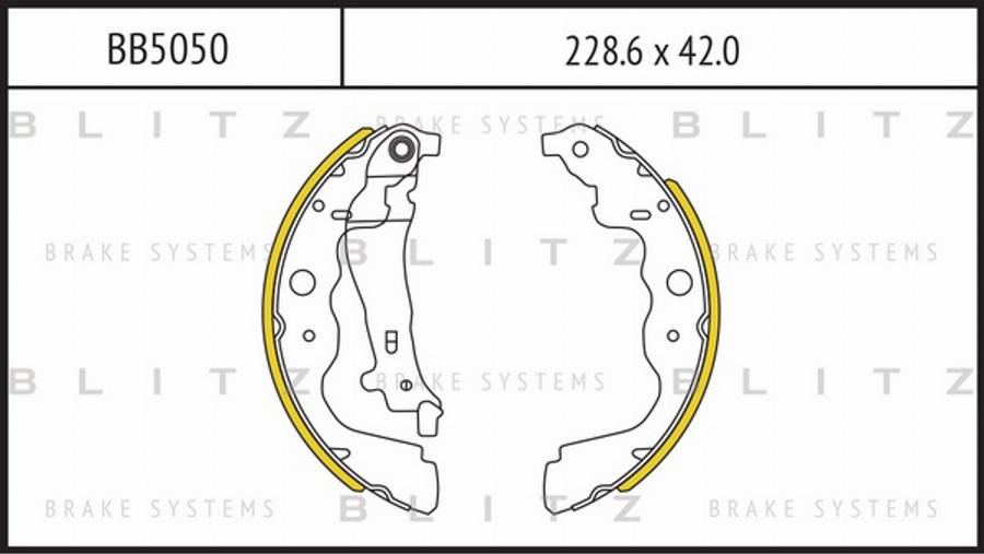 Blitz BB5050 - Комплект спирачна челюст vvparts.bg