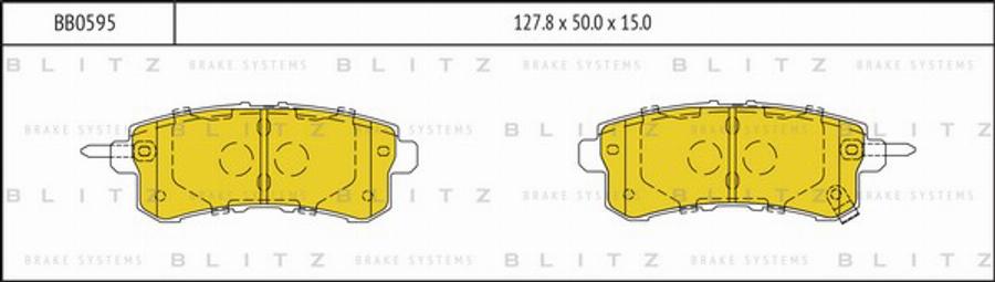 Blitz BB0595 - Комплект спирачно феродо, дискови спирачки vvparts.bg