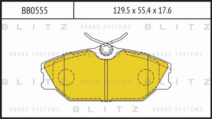 Blitz BB0555 - Комплект спирачно феродо, дискови спирачки vvparts.bg