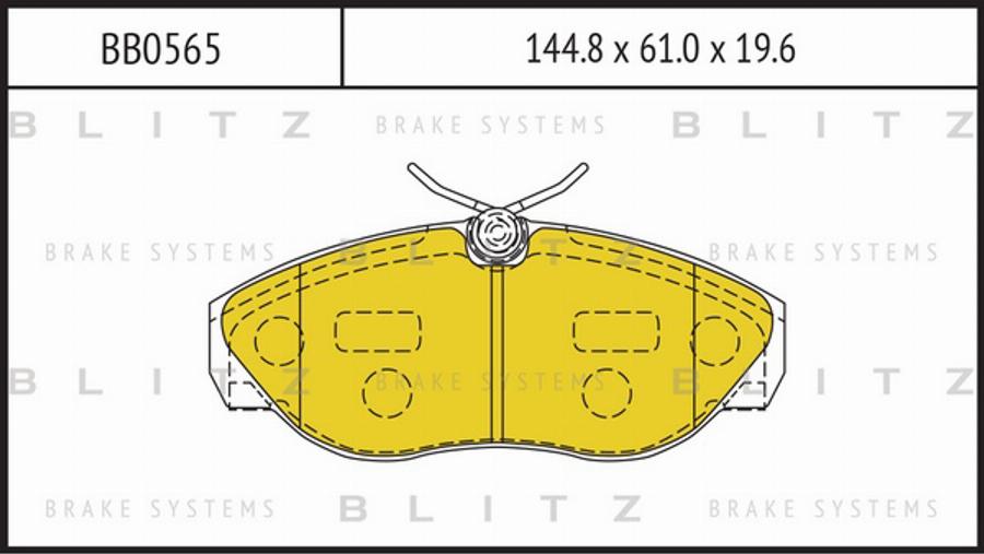 Blitz BB0565 - Комплект спирачно феродо, дискови спирачки vvparts.bg