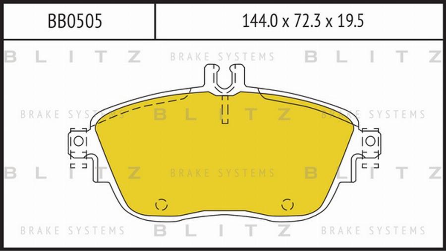 Blitz BB0505 - Комплект спирачно феродо, дискови спирачки vvparts.bg