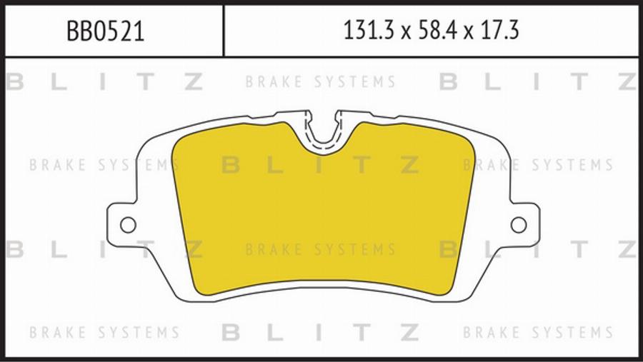 Blitz BB0521 - Комплект спирачно феродо, дискови спирачки vvparts.bg