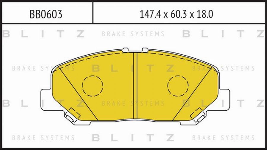 Blitz BB0603 - Комплект спирачно феродо, дискови спирачки vvparts.bg