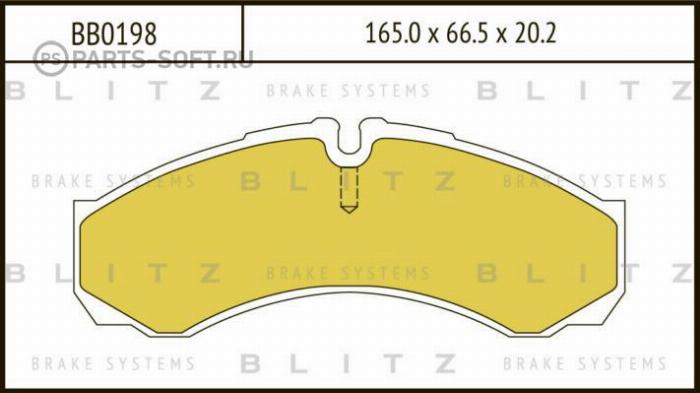 Blitz BB0198 - Комплект спирачно феродо, дискови спирачки vvparts.bg