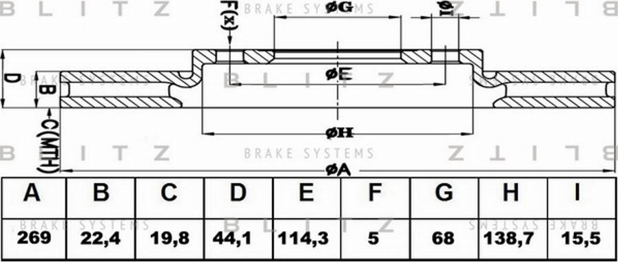 Blitz BS0404 - Спирачен диск vvparts.bg