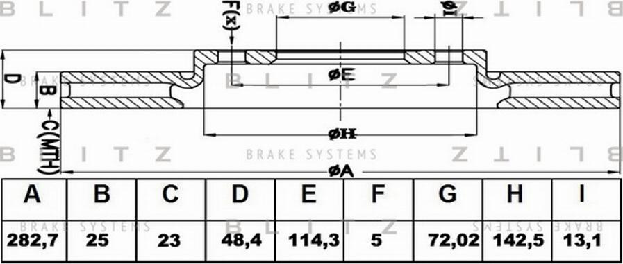 Blitz BS0401 - Спирачен диск vvparts.bg