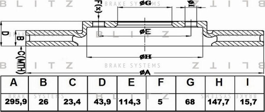 Blitz BS0408 - Спирачен диск vvparts.bg