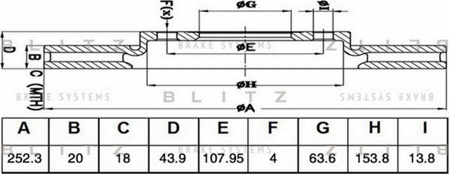 Blitz BS0483 - Спирачен диск vvparts.bg