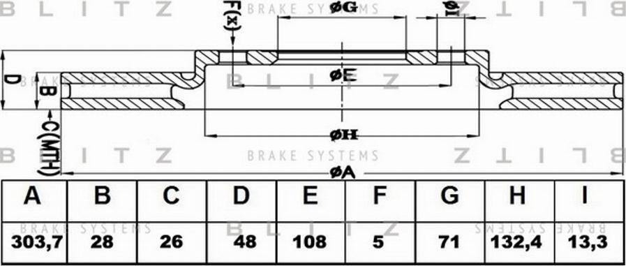 Blitz BS0439 - Спирачен диск vvparts.bg