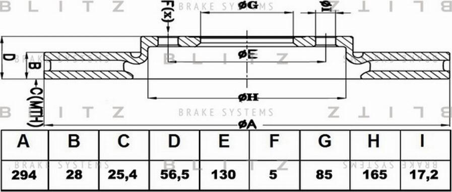 Blitz BS0420 - Спирачен диск vvparts.bg