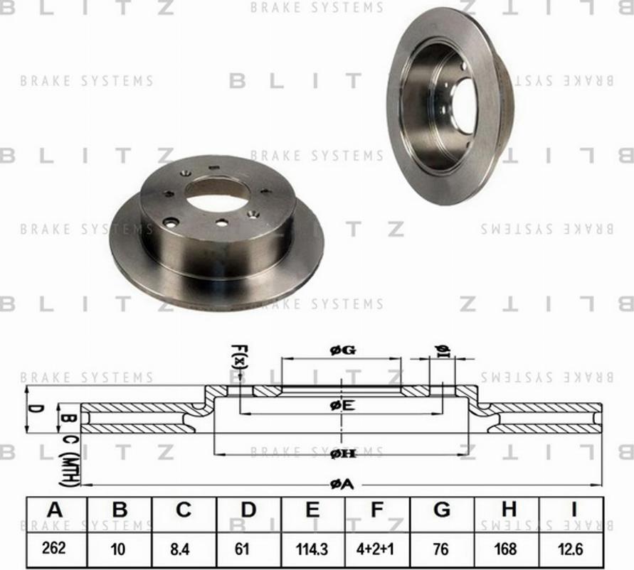 Blitz BS0190 - Спирачен диск vvparts.bg