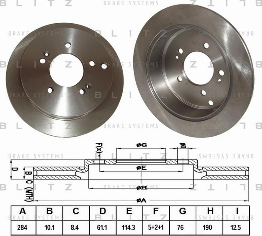 Blitz BS0191 - Спирачен диск vvparts.bg