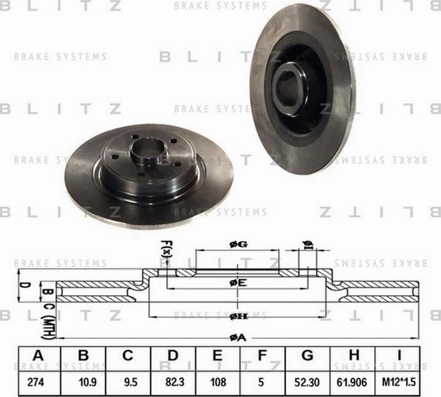 Blitz BS0144 - Спирачен диск vvparts.bg