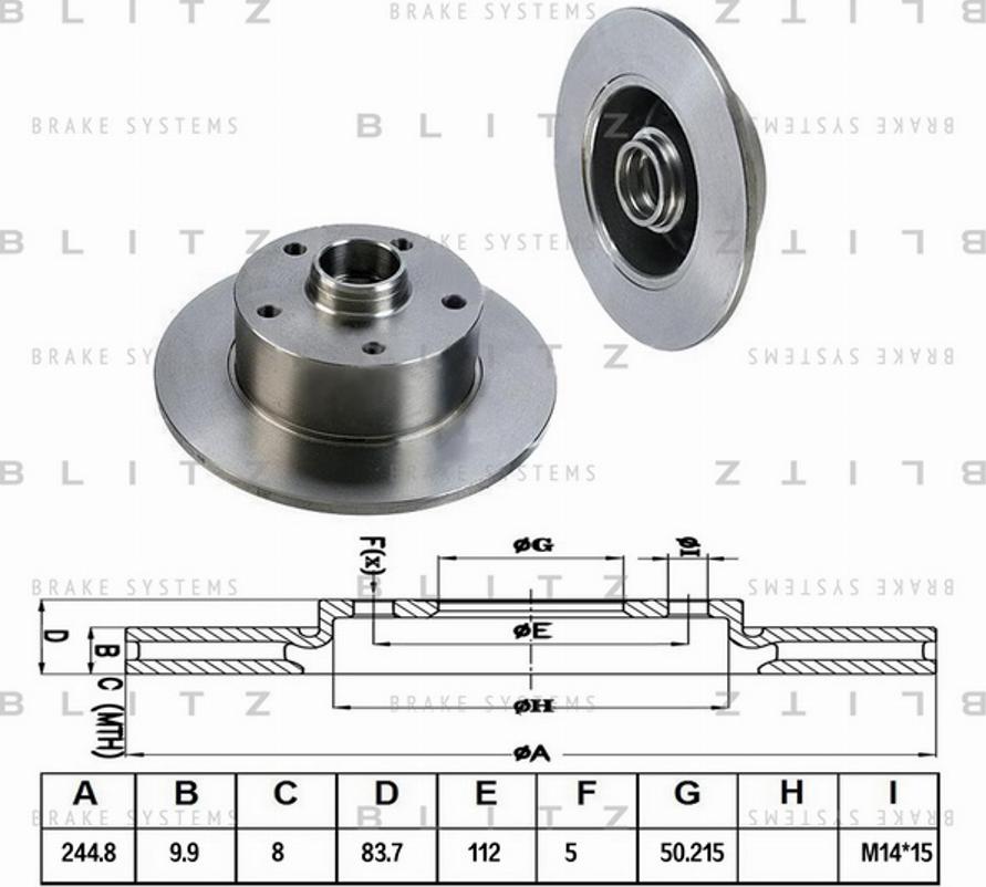 Blitz BS0145 - Спирачен диск vvparts.bg