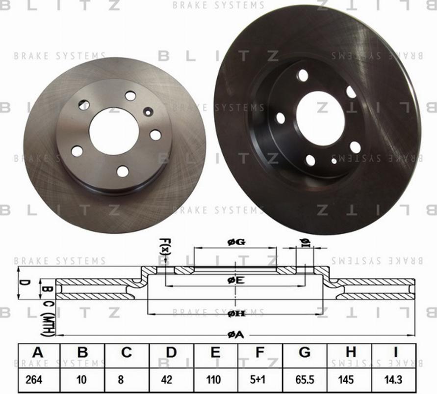 Blitz BS0159 - Спирачен диск vvparts.bg