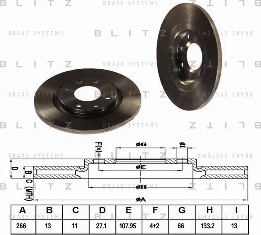 Blitz BS0150 - Спирачен диск vvparts.bg