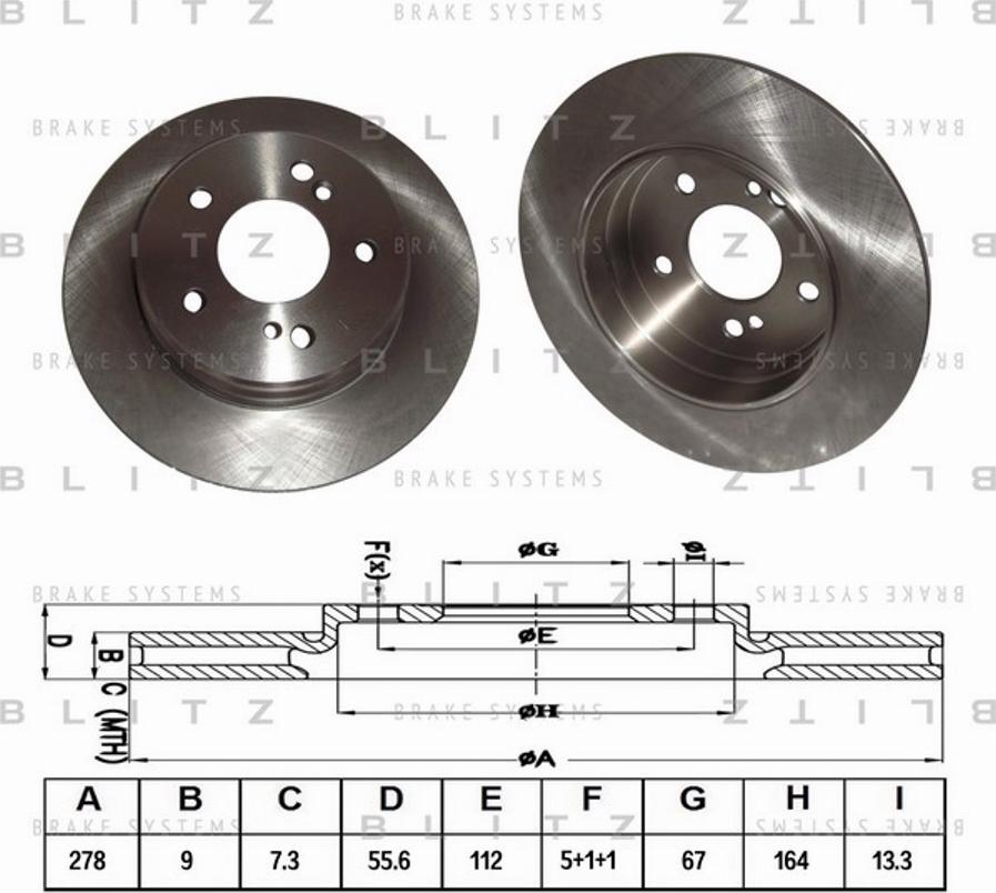 Blitz BS0111 - Спирачен диск vvparts.bg