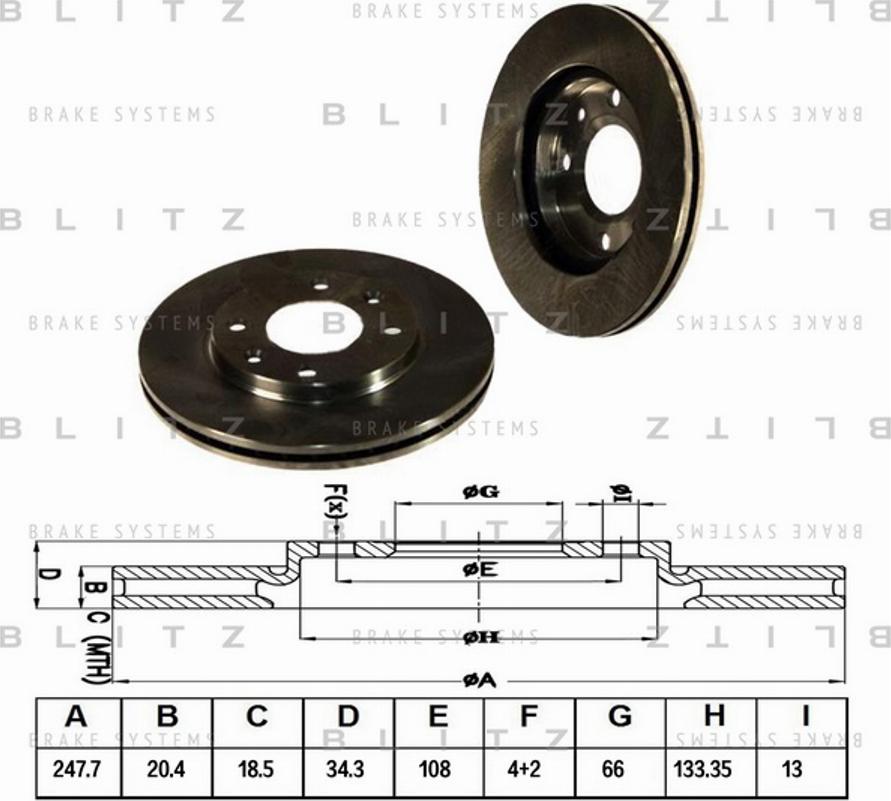 Blitz BS0117 - Спирачен диск vvparts.bg